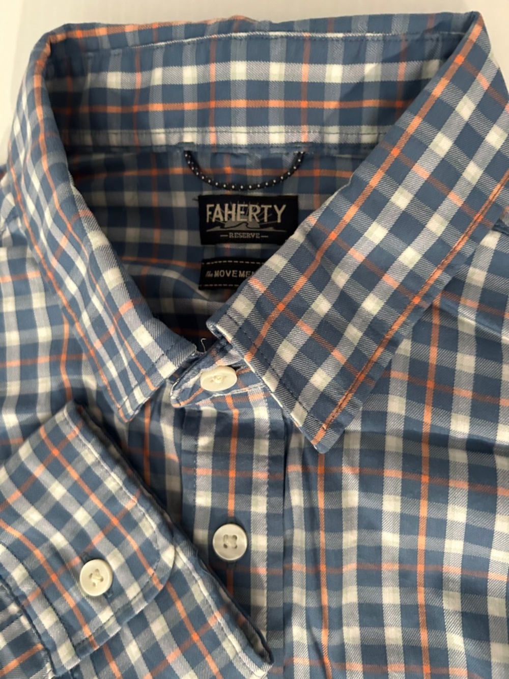 Faherty Movement Button Down Shirt large supima cotton mix